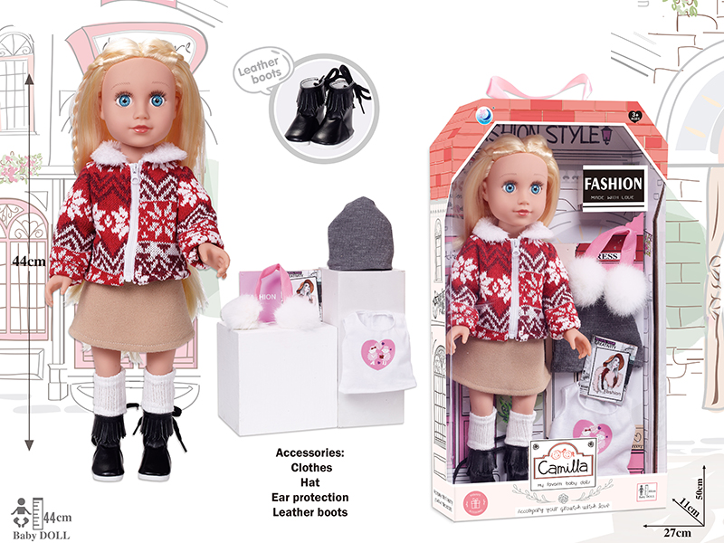 18 Inch Full Body Vinyl Fashion Girl Doll With Accessories