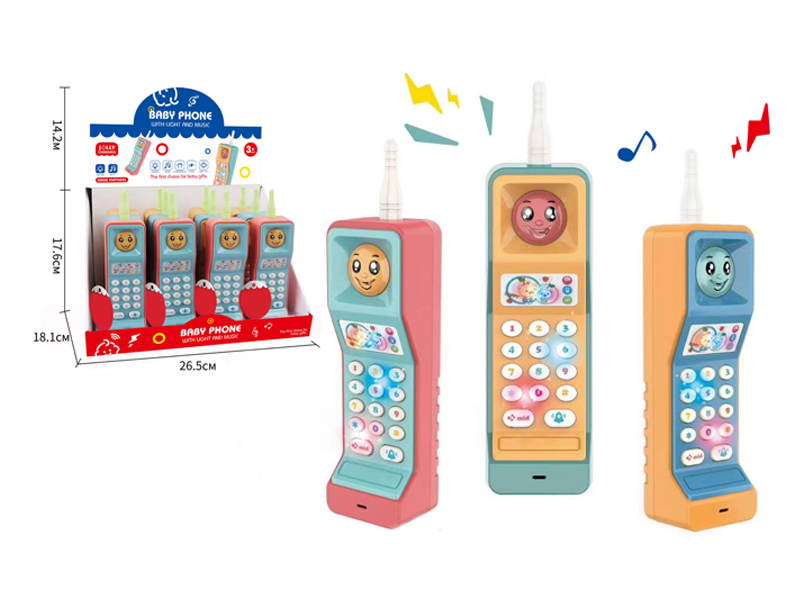 12PCS Cartoon Early Education Mobile Phone