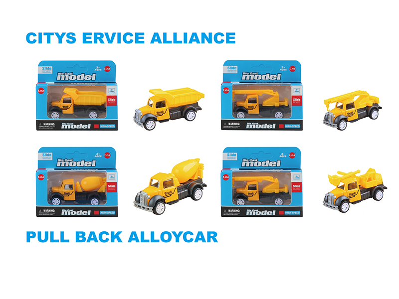 Alloy Pull Back Engineering Truck