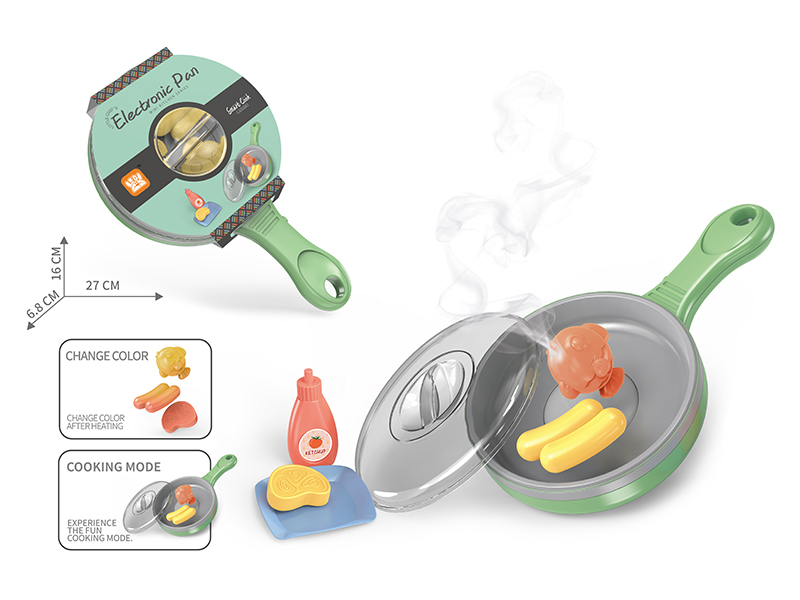 7Pcs Color Changing Flat Bottom Frying Pan Set