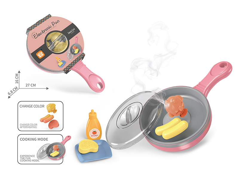 7Pcs Color Changing Flat Bottom Frying Pan Set