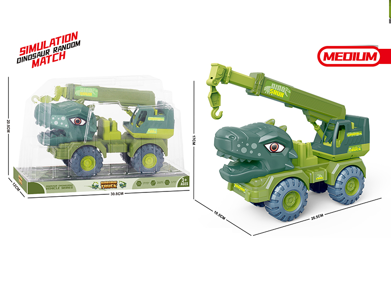 Slide Dinosaur Engineering Truck
