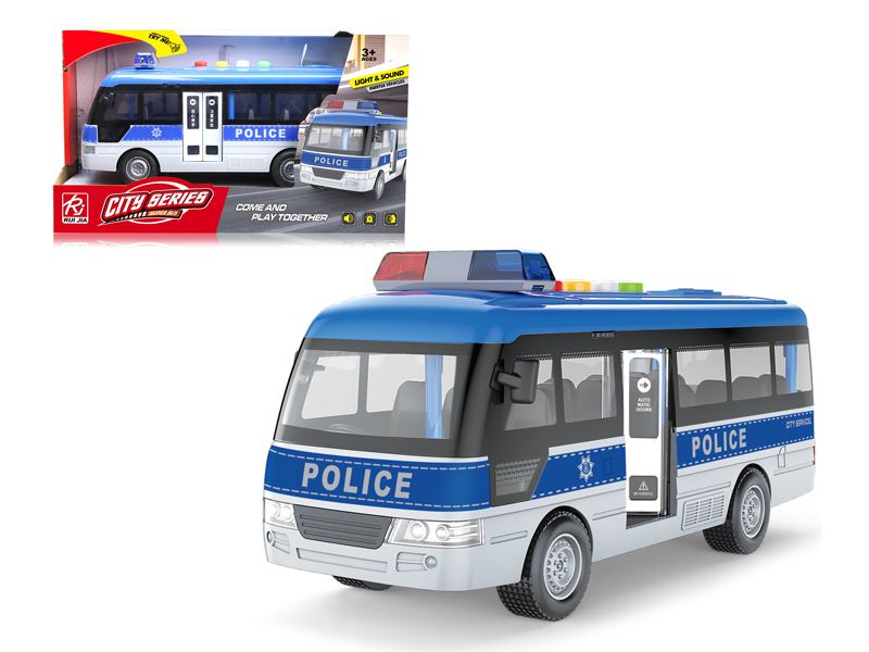 Friction Police Bus With Sound And Light