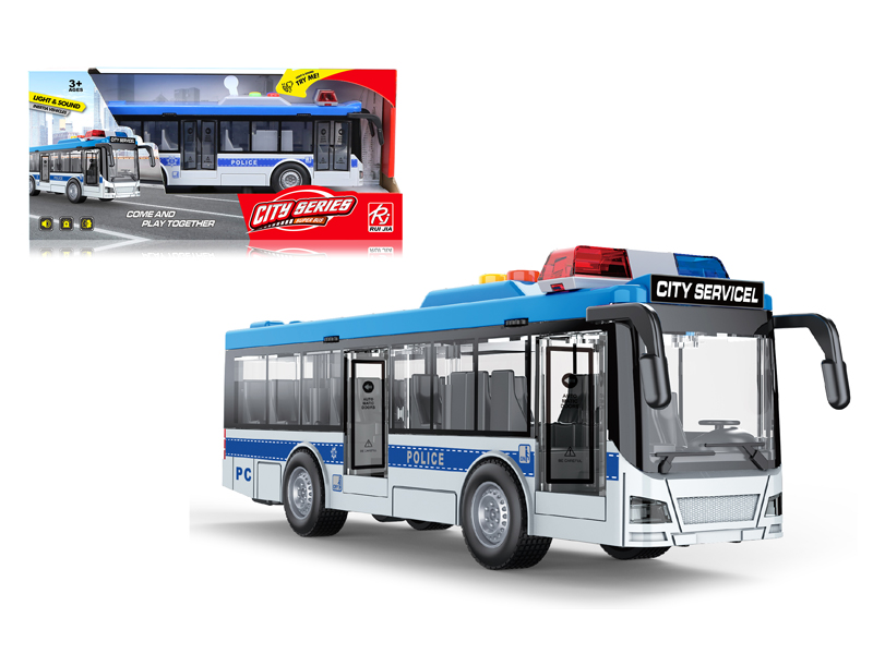 Friction Police Bus With Sound And Light