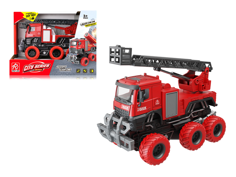 1:32 Friction Alloy Deformation Fire Ladder Truck