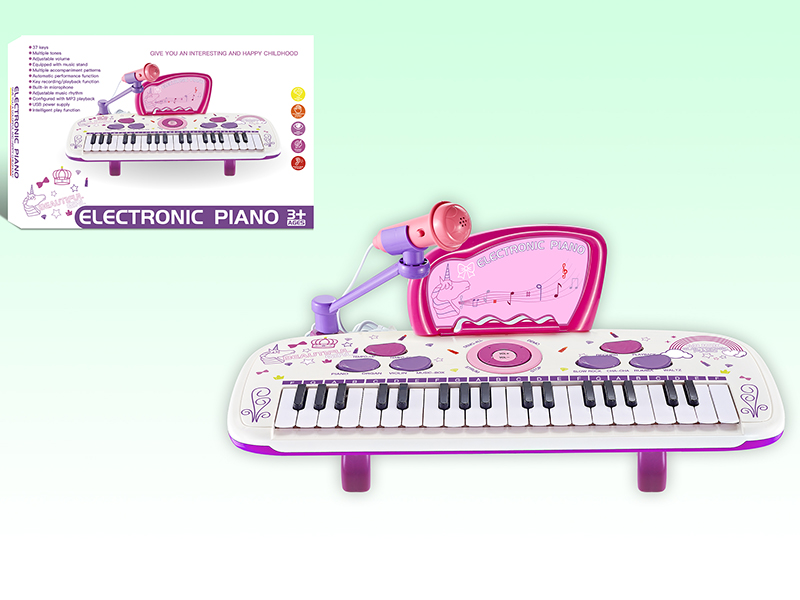 37 Keys Purple Electronic Organ