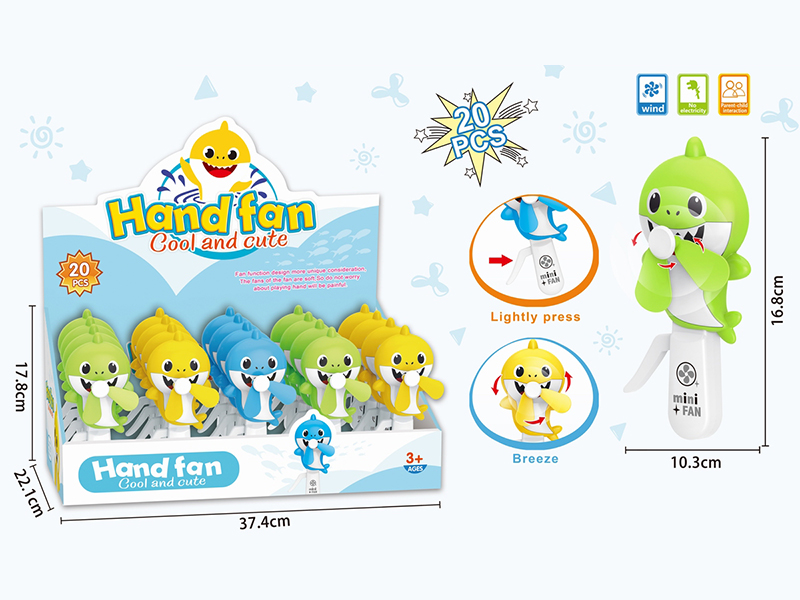 Baby Shark Hand Fan 20pcs