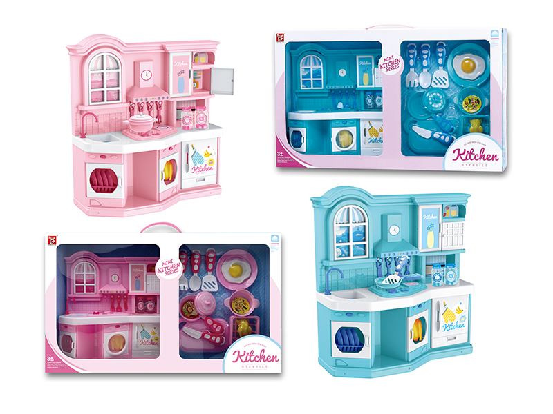 Kitchen Counter + Tableware + Food Toys 31pcs