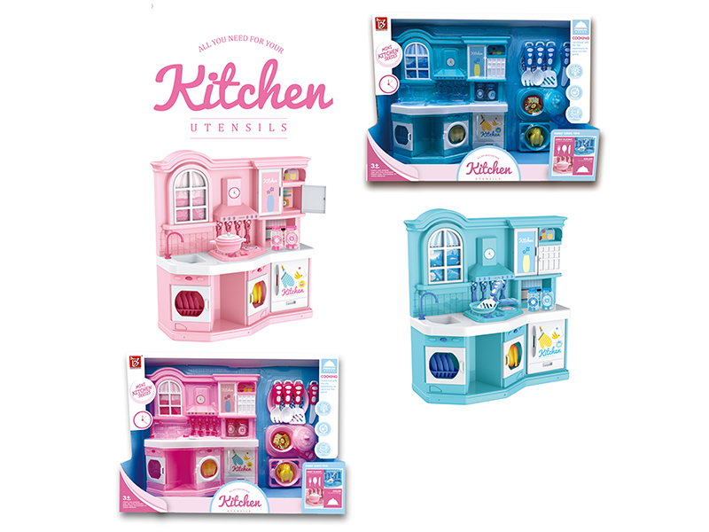 Kitchen Counter + Tableware + Food Toys 31pcs