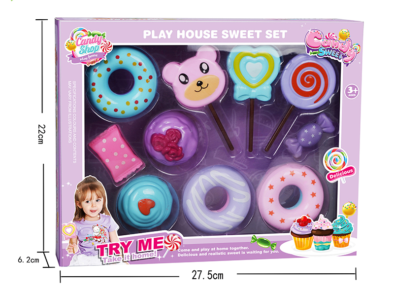 Simulation Doughnut Candy Cake Toys Set