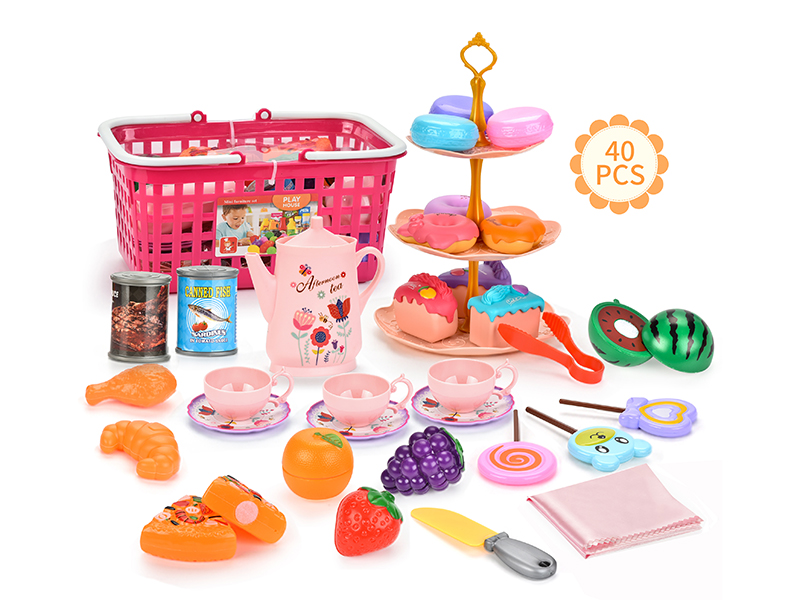 Hand Basket Children's Picnic Toys Set 40pcs