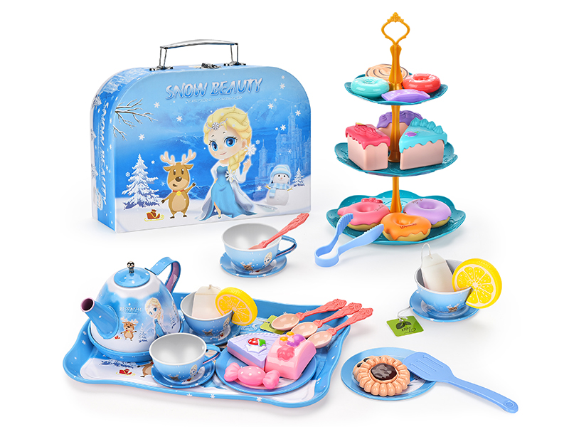 Pretend Play Toy Dessert Tinplate Tea Set 48PCS