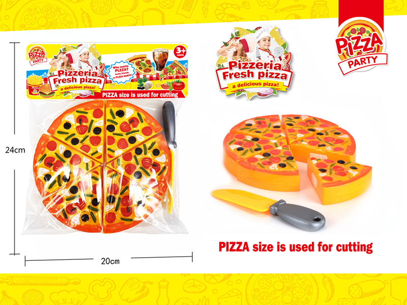 Pretend Play Toy Cutting Pizza Set