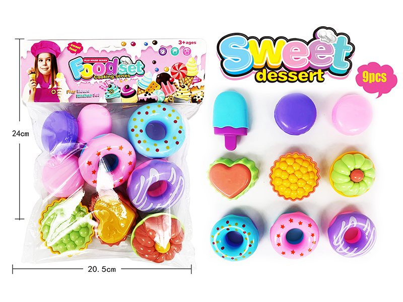 Pretend Play Toy Simulated Dessert Set  9pcs