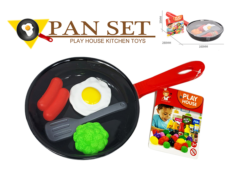 Pretend Play Toy Frying Pan Food Set