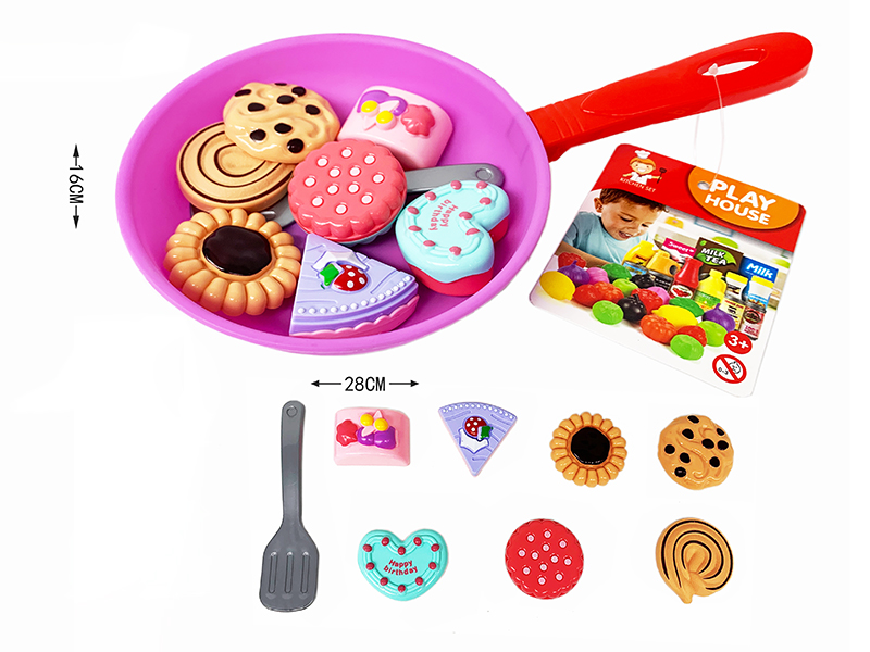 Frying Pan Dessert Cake Set Play House Kitchen Toys