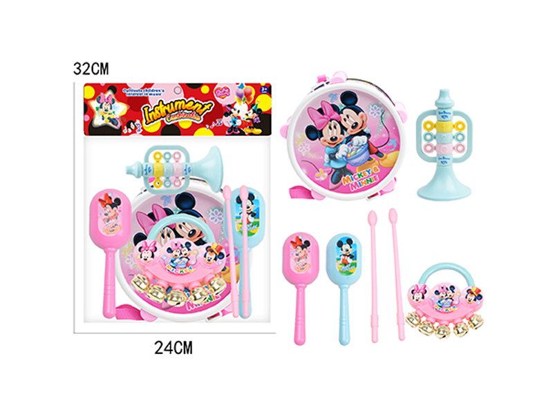 7PCS Mini Mickey Drum With Ringing Horn