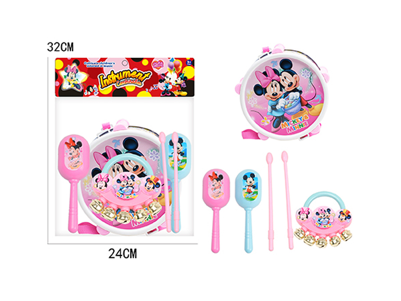 6PCS Mini Mickey Drum With Bell