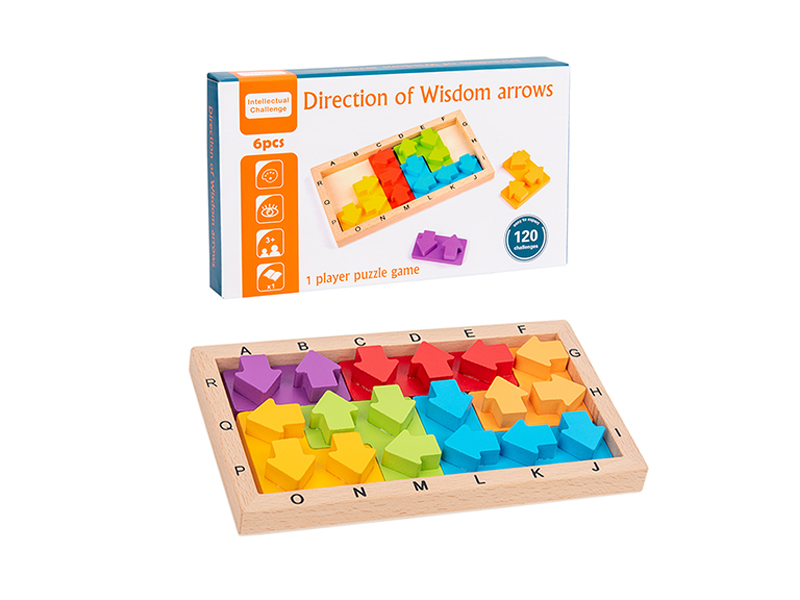 Wooden Directional Arrow Puzzle Toy