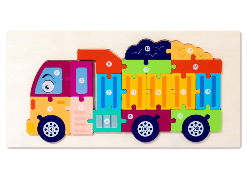 Wooden 3D Dump Truck Puzzle
