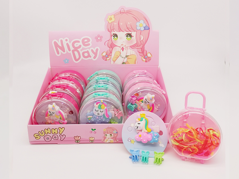 12Pcs Unicorn Girl Jewelry Rubber Band