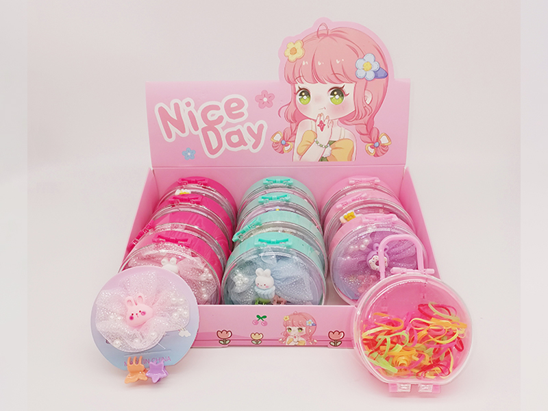 12Pcs Christmas Girl Jewelry Rubber Band
