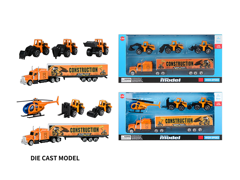 Slide Container Car With 3 Engineering Trucks