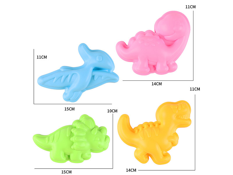 4PCS Dinosaur Mold Toy