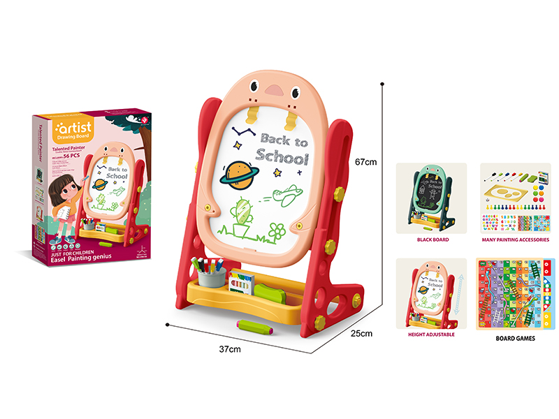 Penguin Vertical Magnetic Drawing Board(Red)