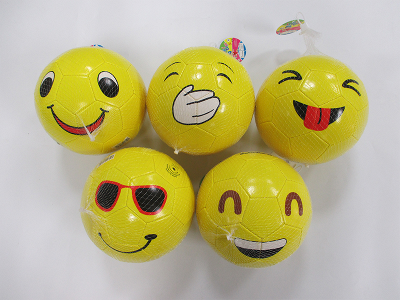 9 Inch Yellow Expression Football Toy