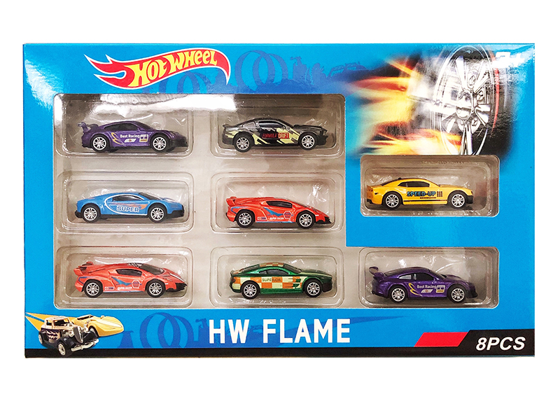 8PCS Alloy Slide Sports Car