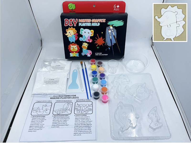 Creative Puzzle Plaster Mold DIY Coloured Drawing