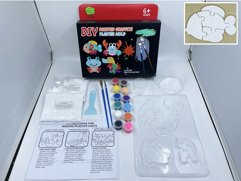 Creative Puzzle Plaster Mold DIY Coloured Drawing