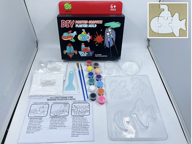 Creative Puzzle Plaster Mold DIY Coloured Drawing