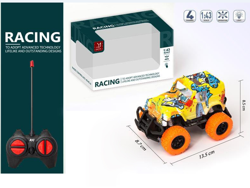 1:43 4 Channel Remote Control Car(Graffiti)