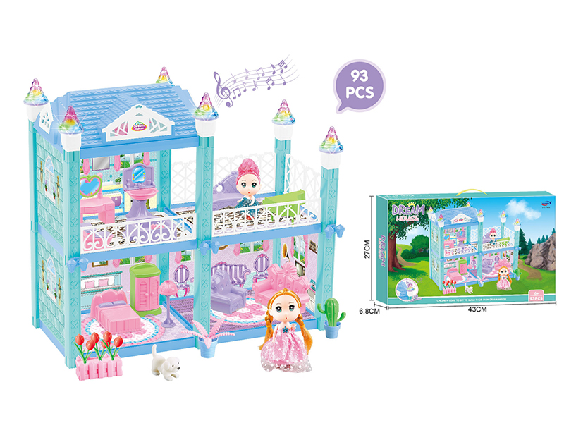 DIY Scene Villa(With Lights And Music) 93pcs