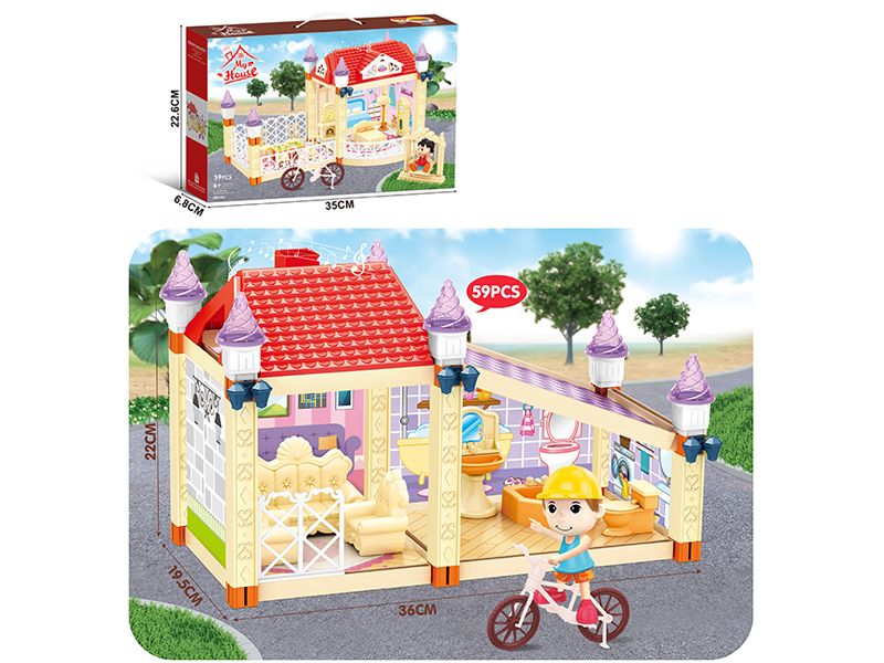 DIY Scene Villa With Music 59pcs