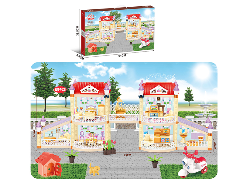 DIY Scene Villa With Music 159pcs