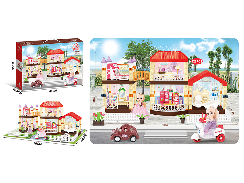 DIY Scene Villa With Music 123pcs