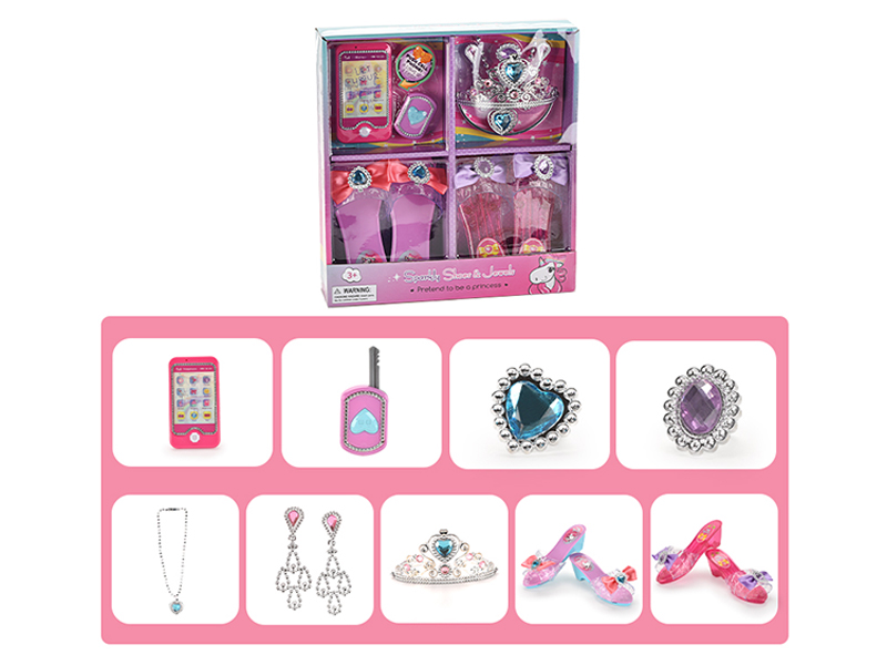 Touch Screen Phone Crown Shoe Accessories Toy Set