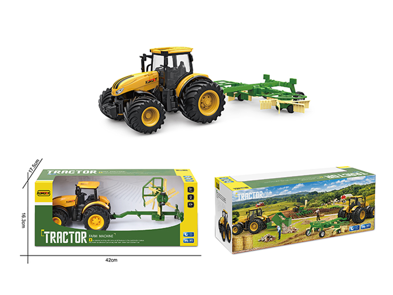 Friction Farmer'S Grass Raking Car