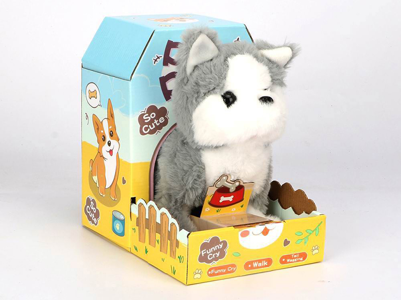B/O Plush Husky Dog
