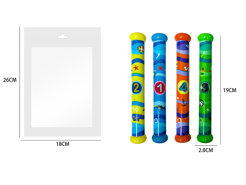 Heat Tranfer Printing Diving Stick Toys(4PCS)
