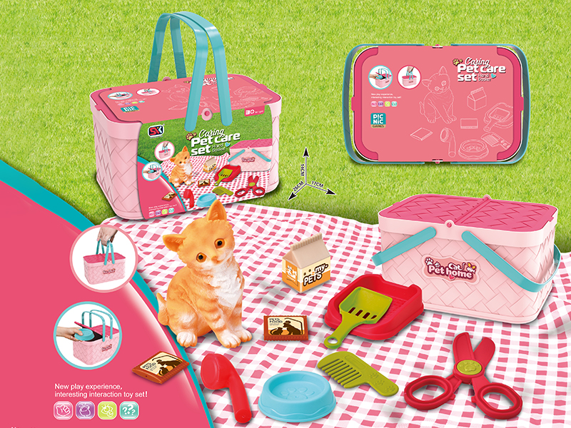 Pet Care Set Picnic Hand Basket
