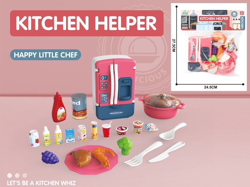 Kitchen Refrigerator Toy With Soup Pot Set