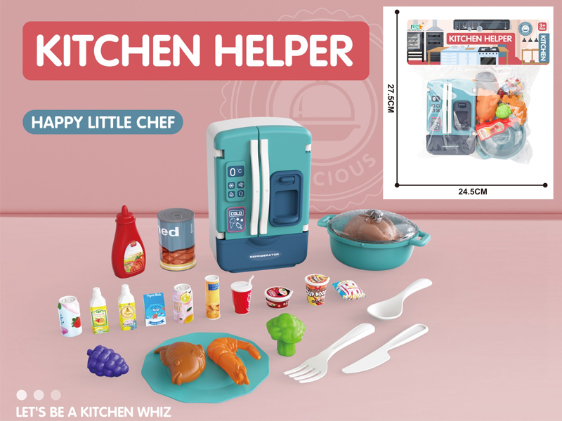 Kitchen Refrigerator Toy With Soup Pot Set
