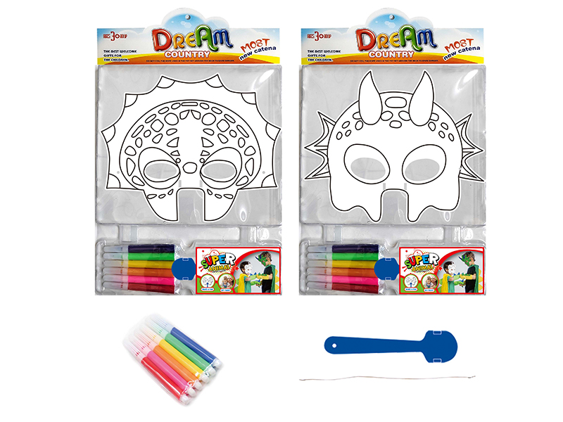 DIY Painting Mask Role-Playing Toys - Dinosaur Series
