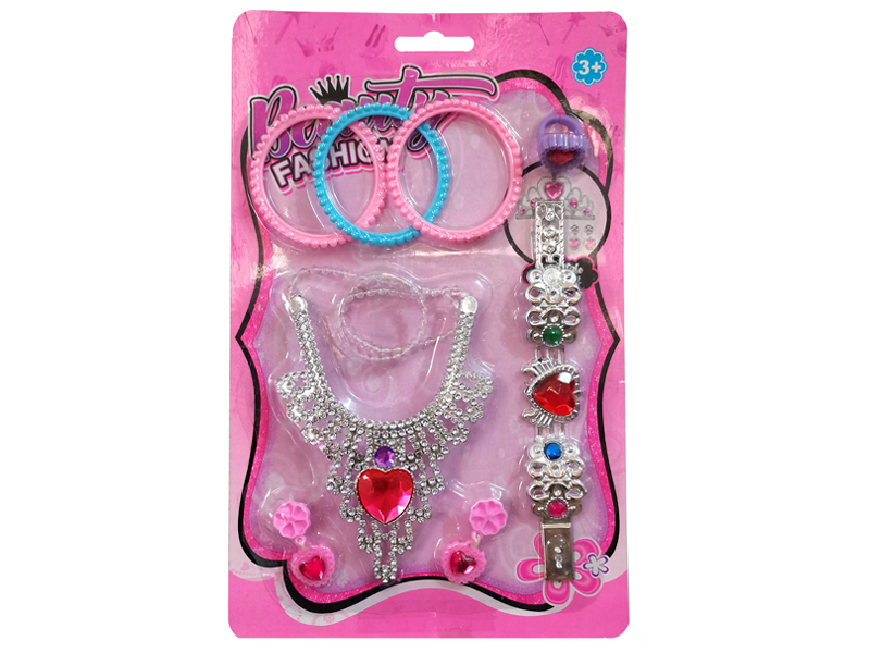 Peach Heart Pendant Jewelry Set
