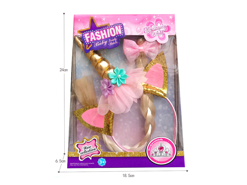 Princess Hair Hoop Wig Braid Jewelry Set