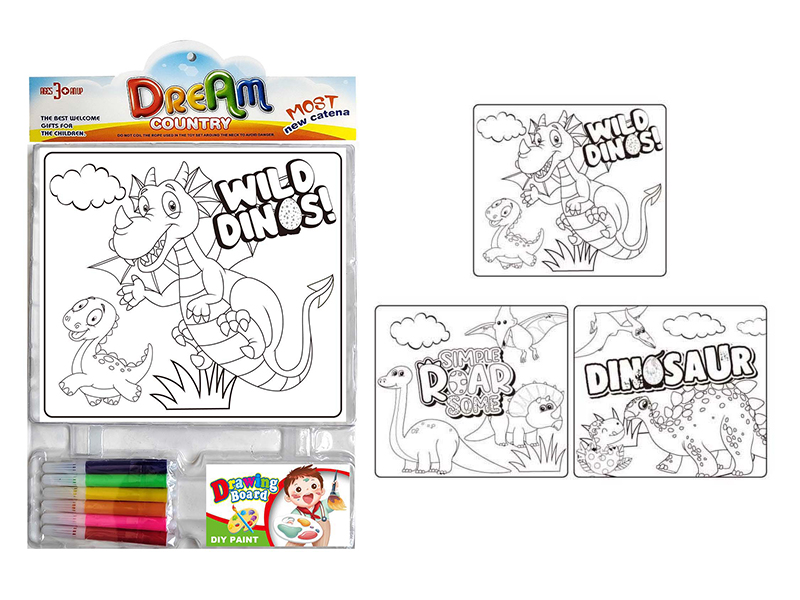 DIY Coloured Drawing Toys(Dinosaur Pattern)